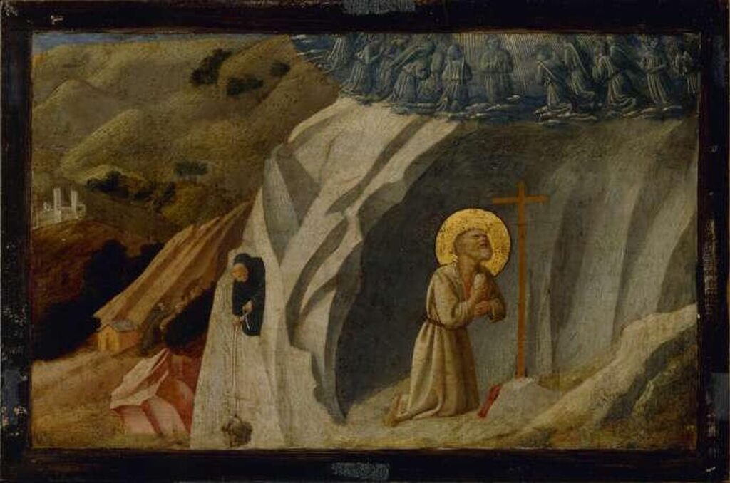 A saint in prayer